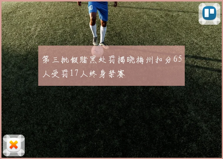 第三批假赌黑处罚揭晓梅州扣分65人受罚17人终身禁赛